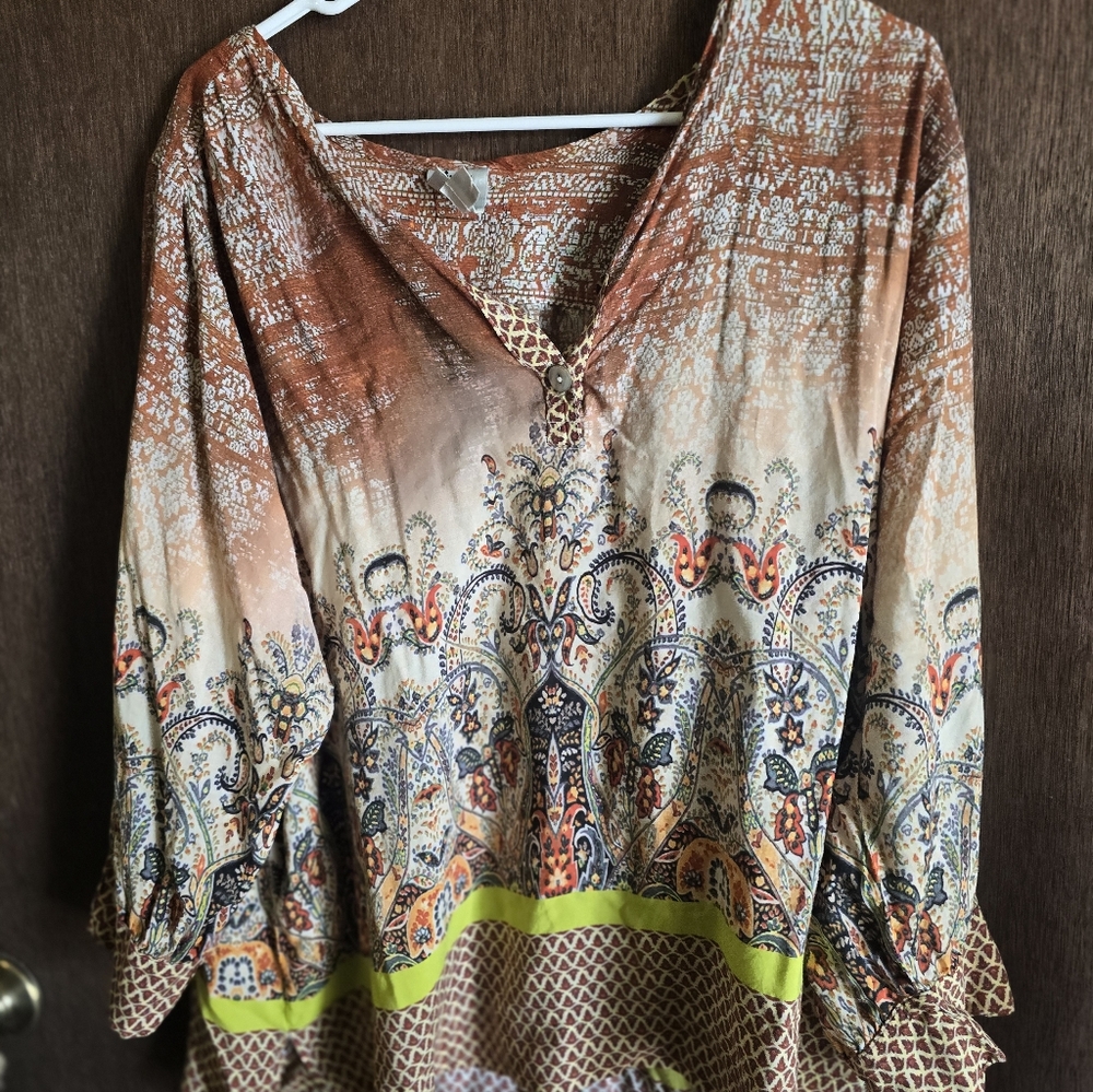 Ivy Jane Multicolor Paisley Women's Blouse
